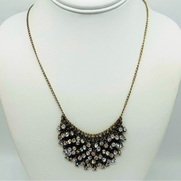 J. Crew Jeweled Mesh Necklace NWT - Picture 1 of 3